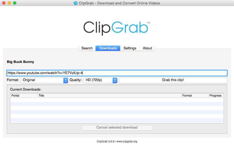 ClipGrab תוכנה להורדה מיוטיוב